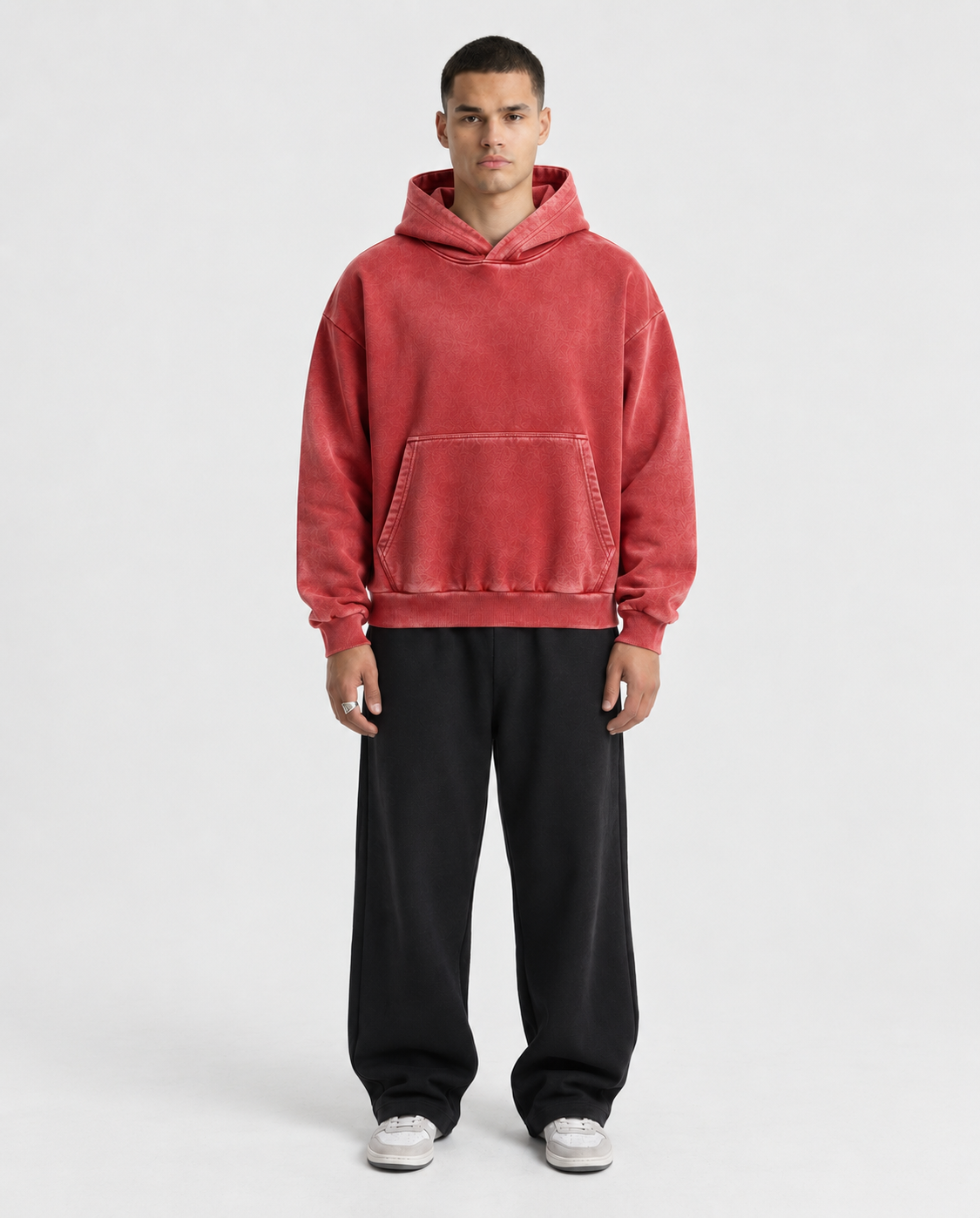 450 GSM 'SUNFADE RED' HOODIE