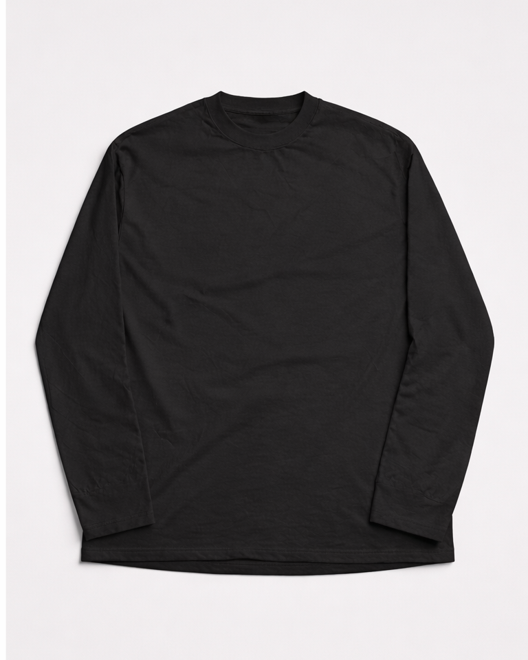 250 GSM 'BLACK' NEW LONGSLEEVE T-SHIRT