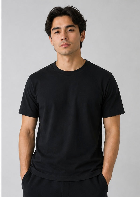 190 GSM 'BLACK' T-SHIRT (SLIM FIT)
