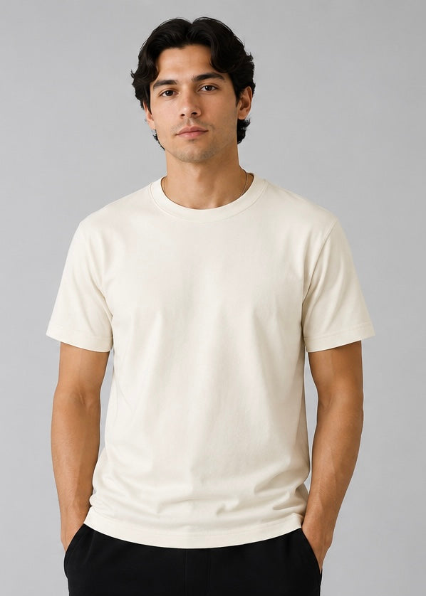 190 GSM 'BONE' T-SHIRT (SLIM FIT)