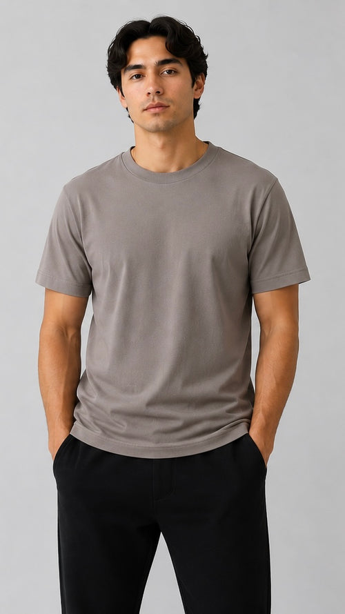 190 GSM 'GREY' T-SHIRT (SLIM FIT)