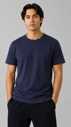 190 GSM 'NAVY' T-SHIRT (SLIM FIT)