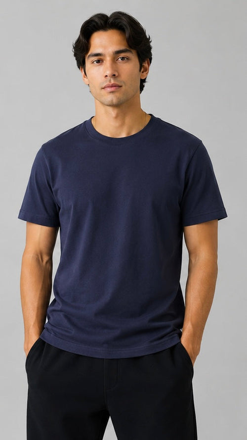 190 GSM 'NAVY' T-SHIRT (SLIM FIT)