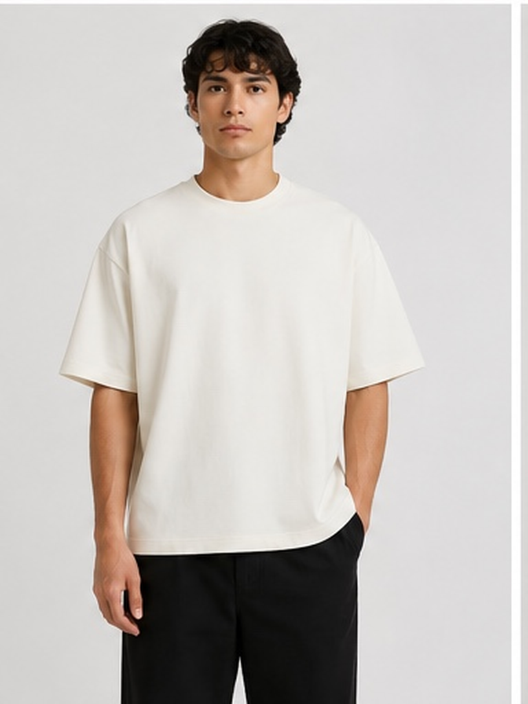 200 GSM 'BONE' T-SHIRT (BOXY FIT)