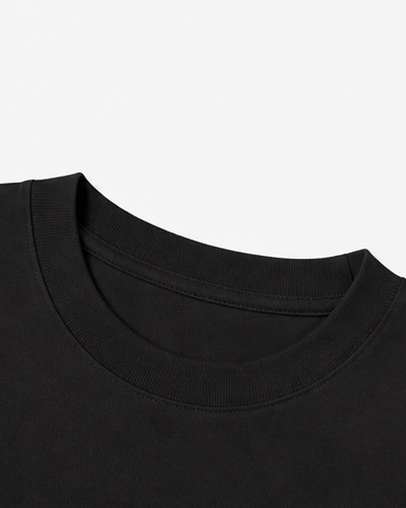 200 GSM 'BLACK' T-SHIRT (BOXY FIT)