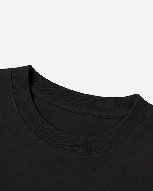 200 GSM 'BLACK' T-SHIRT (BOXY FIT)