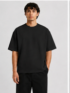 200 GSM 'BLACK' T-SHIRT (BOXY FIT)