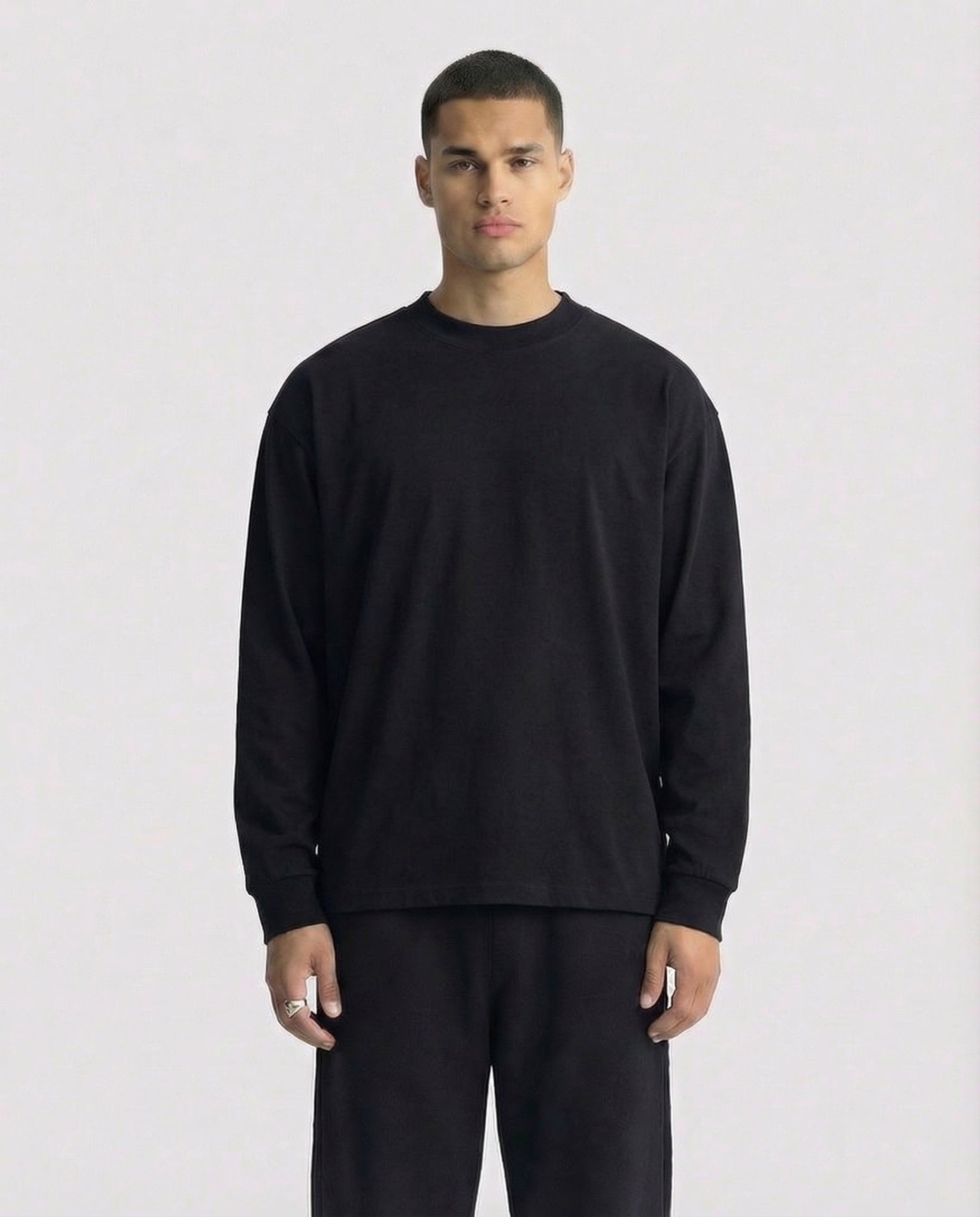 250 GSM 'BLACK' LONGSLEEVE T-SHIRT